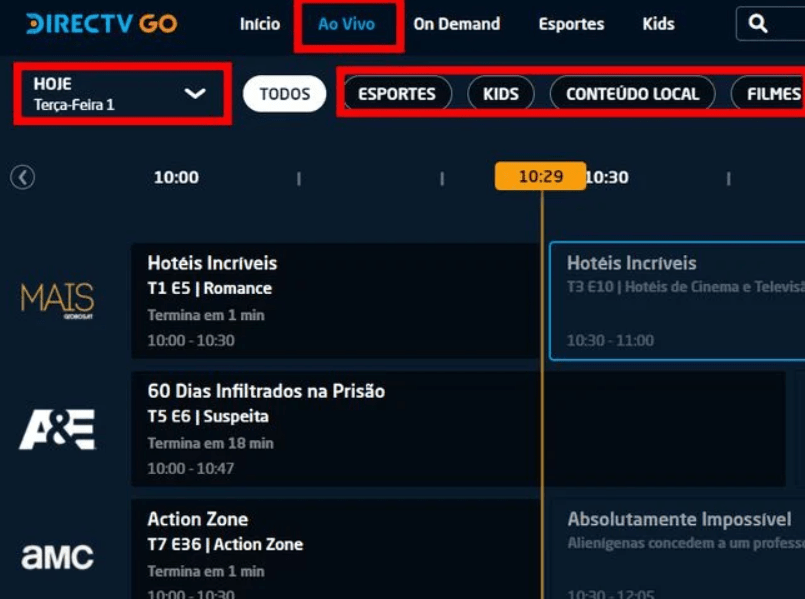 Directv Go Ao vivo