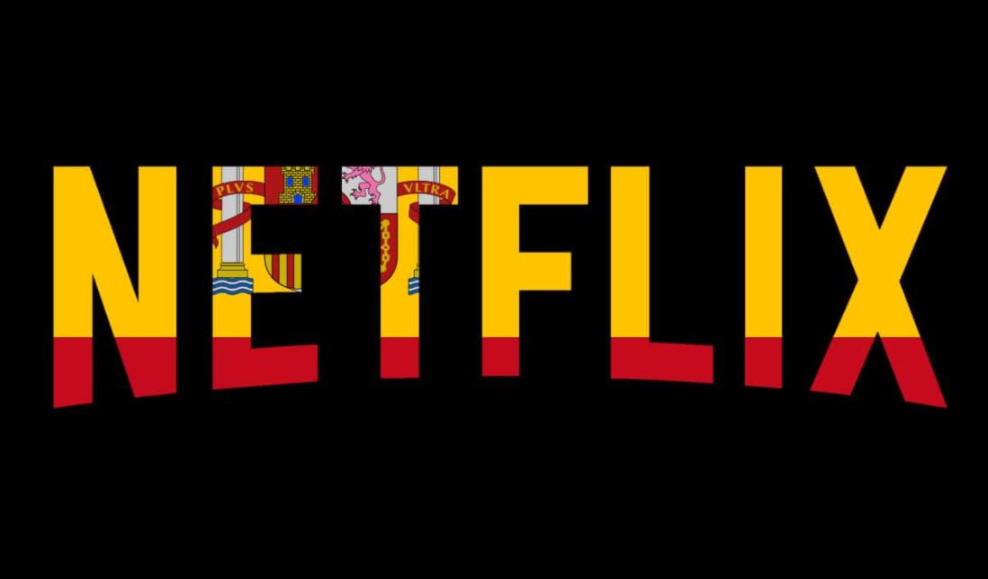 Logo da Netflix com a bandeira da Espanha