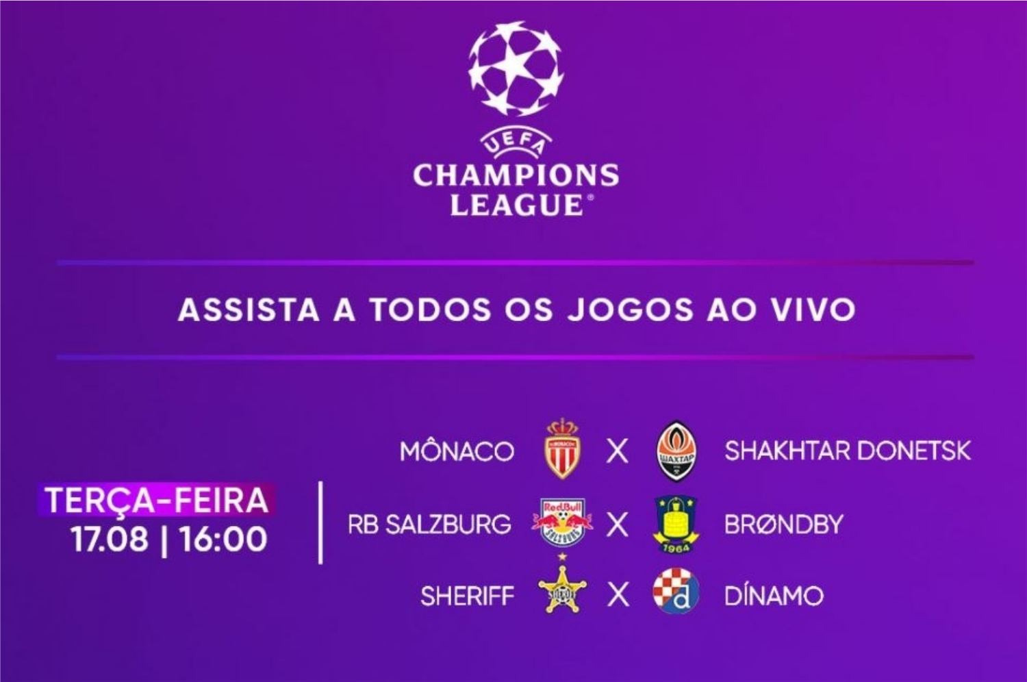 HBO Max vai transmitir jogos da Liga dos Campeões nesta terça-feira (Imagem: Divulgação/HBO Max)