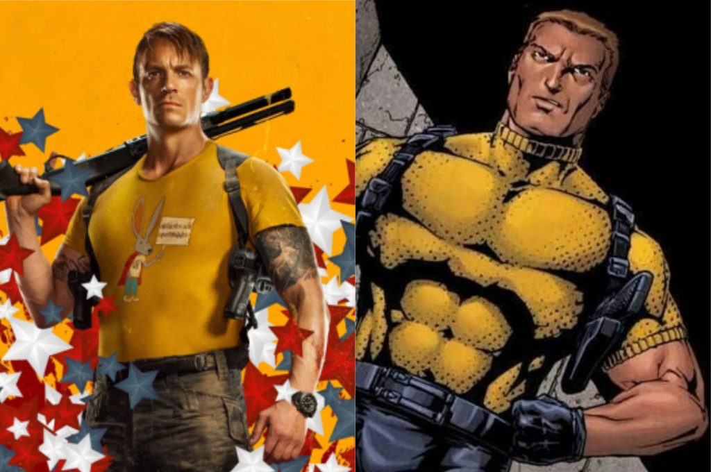 À esquerda, Joel Kinnaman como Rick Flagg; à direita, o personagem nos quadrinhos (Imagem: Reprodução/Warner Bros. | DC)