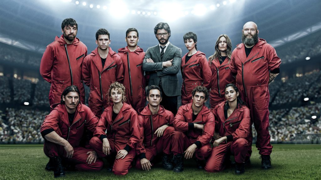 A equipe na 4ª temporada de La Casa de Papel (Imagem: Divulgação/Netflix)