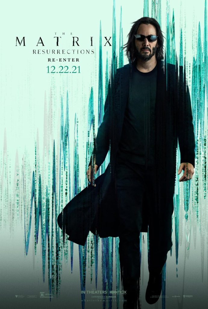 O ator Keanu Reeves como Neo em novo pôster de The Matrix Resurrections (Imagem: Divulgação/Warner Bros.)