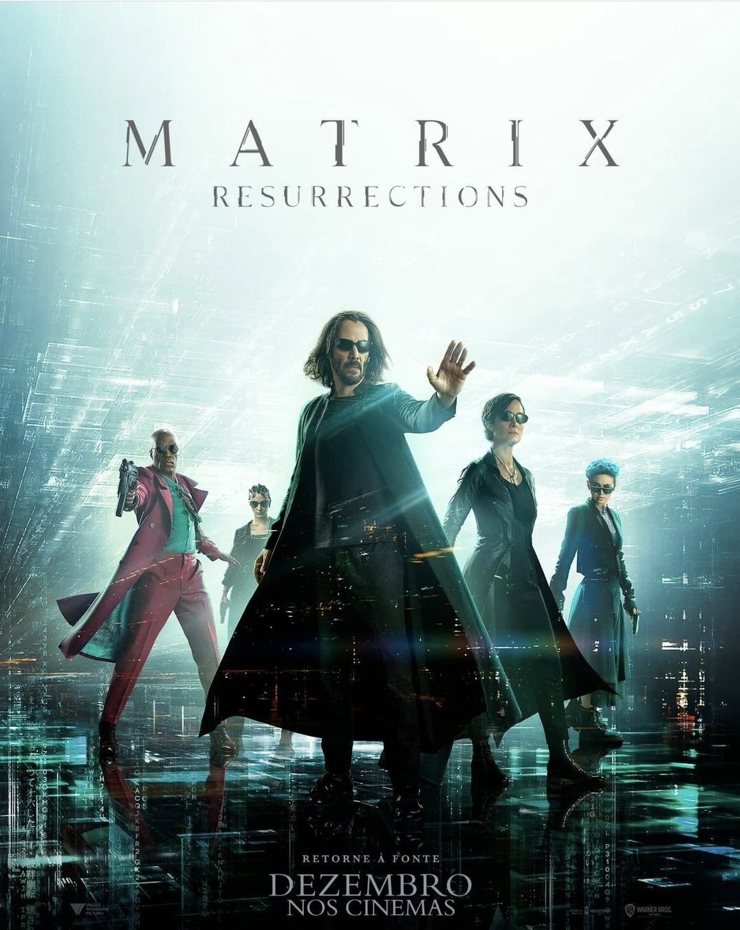 Novo pôster oficial de "The Matrix Resurrections", filme que estreia em dezembro nos cinemas (Imagem: Divulgação/Warner Bros).