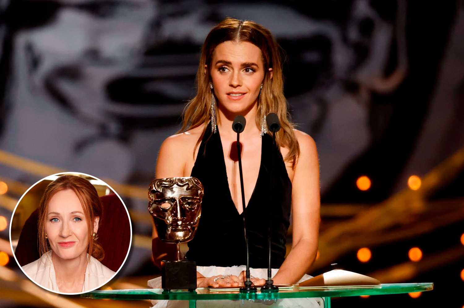 BAFTA 2022 | Por transfobia, J.K. Rowling é alfinetada por Emma Watson e apresentadora da premiação