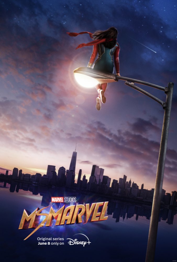 Pôster oficial de "Ms. Marvel", série original da Marvel para o Disney+ (Imagem: Divulgação/Marvel).