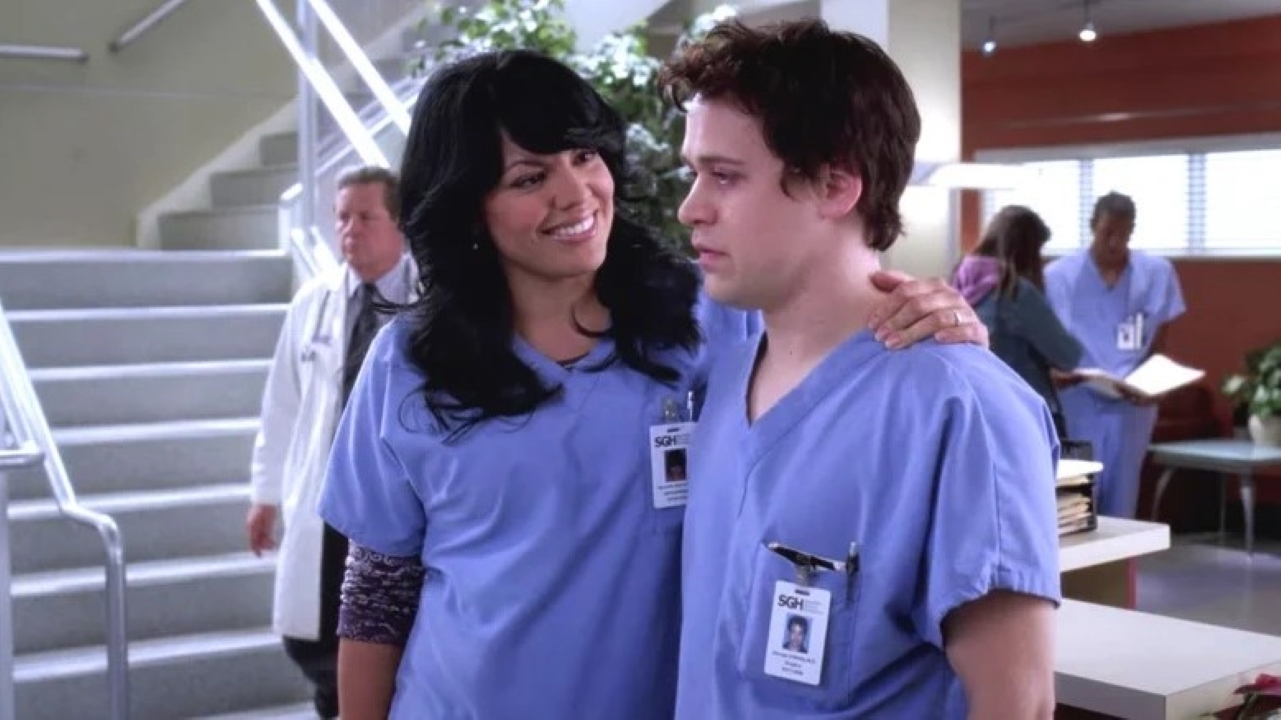 George (T.R. Knight) e Callie (Sara Ramirez) em Grey's Anatomy (Reprodução)