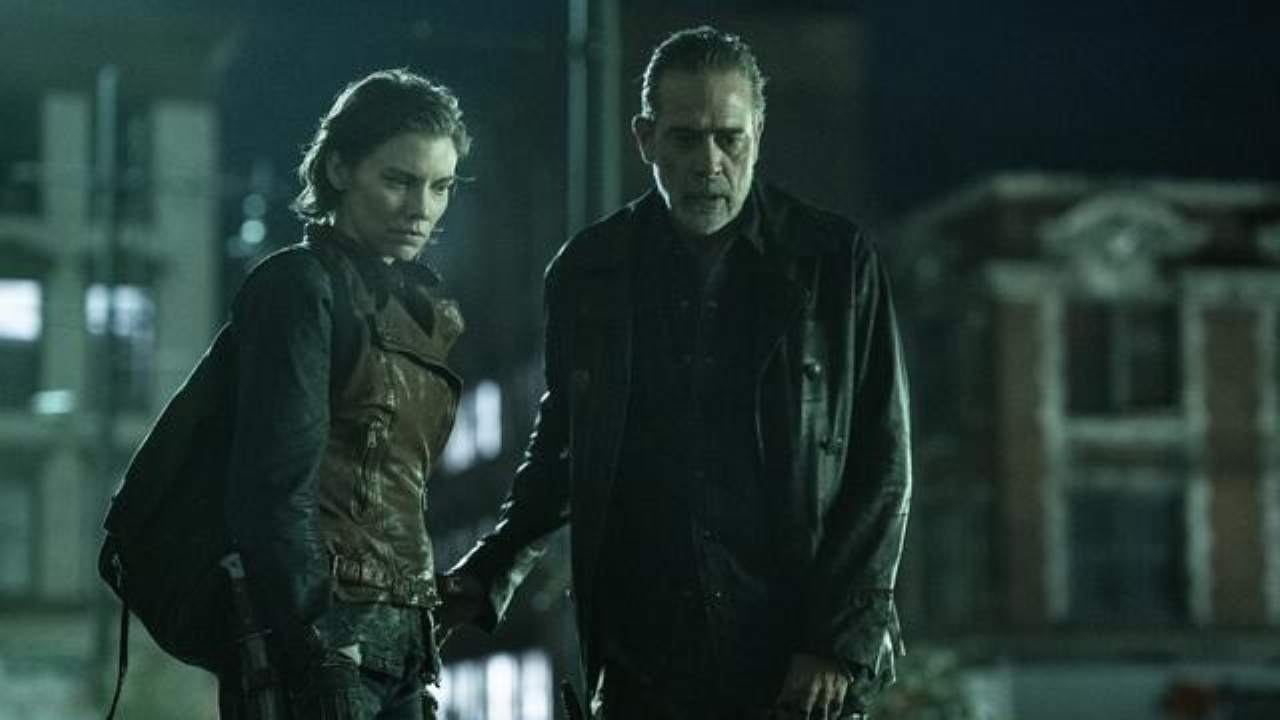 Maggie (Lauren Cohan) e Negan (Jeffrey Dean Morgan) em The Walking Dead: Dead City (Reprodução)