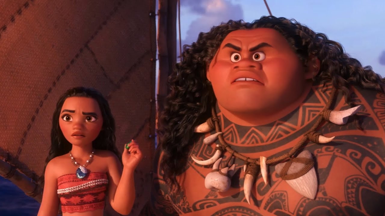 Moana e Maui em cena de Moana (Reprodução / Disney)