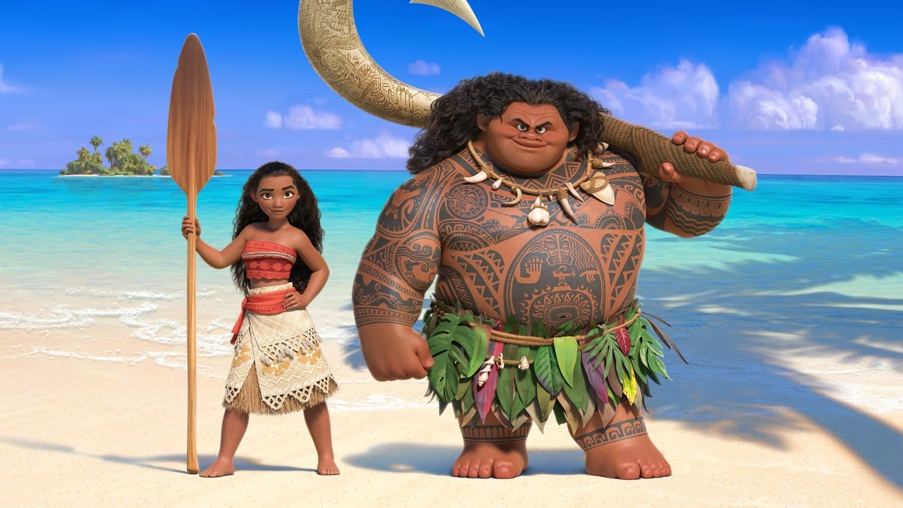 Moana e Maui (Divulgação / Disney)