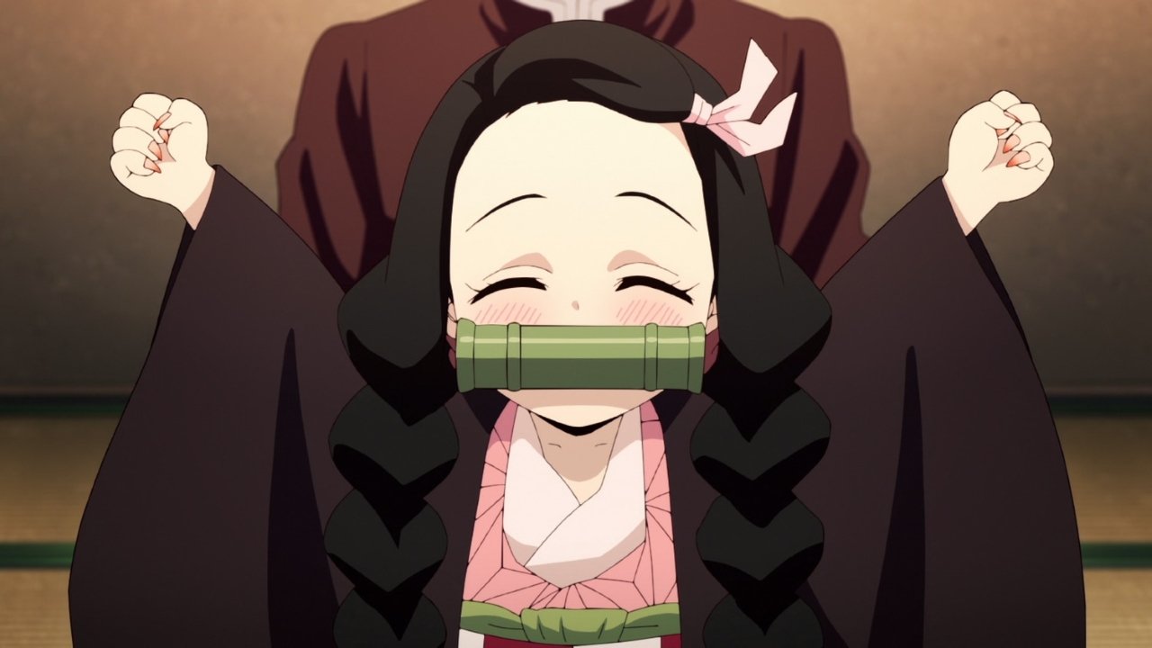 Nezuko em Demon Slayer (Reprodução / Crunchyroll)