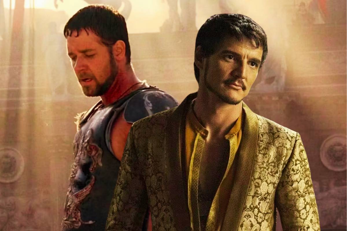 Imagem de bastidores de Gladiador 2 revela visual de personagem de Pedro Pascal