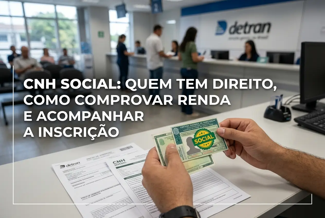 CNH Social: quem tem direito, como comprovar renda e acompanhar a inscrição