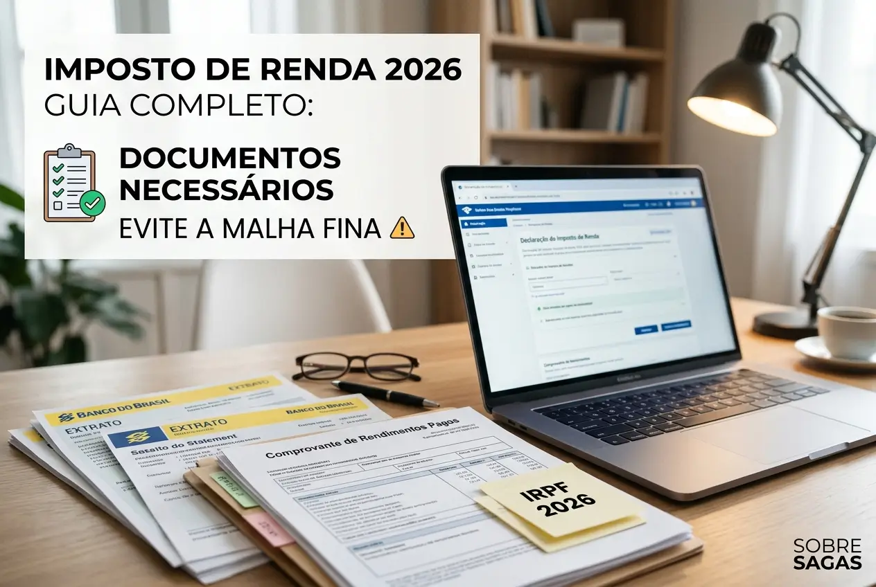 Declaração do Imposto de Renda 2026: quais documentos separar e como evitar cair na malha fina